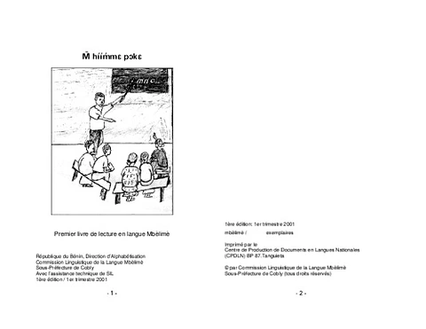 1er Livret de lecture (conte) 